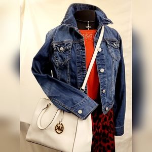 Aeropostale Large Cropped Denim Jacket